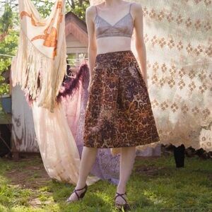 ST. JOHN Animal Print Skirt size 10